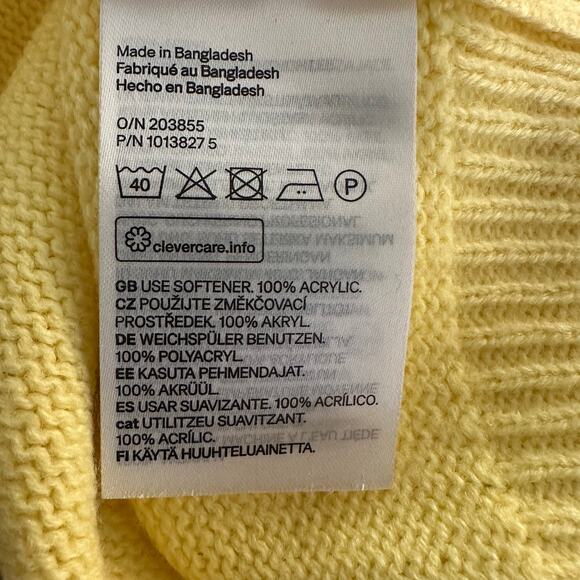 H&M Divided Women Yellow Crop Sweater Size S - Picture 6 of 7